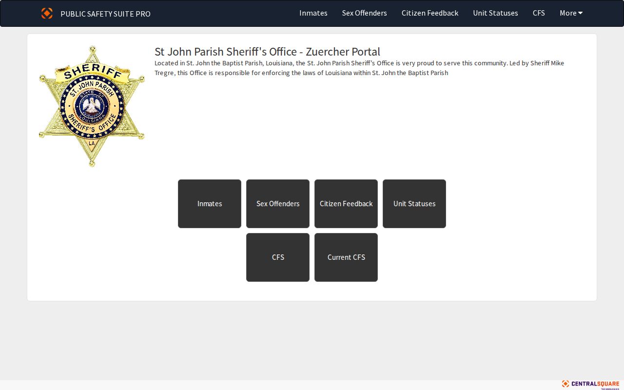 St. John the Baptist Parish jail roster and booking search portal